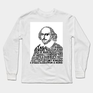 SHAKESPEARE TEXT ART Long Sleeve T-Shirt